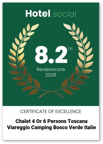 Chalet 4 or 6 persons Toscana Viareggio Camping Bosco Verde Italië